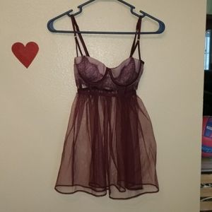 Teddy nighty. Purple with lace